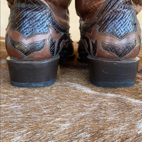 Stetson Women's Two Toned Brown Leather Tall Boot. - Picture 11 of 11